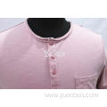 Solid Slub Jersey Round Neck With Pocket Shirt